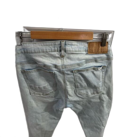 PacSun Skinny Jeans Premium Denim Light Wash Cotton Spandex Stretch - Picture 5 of 5
